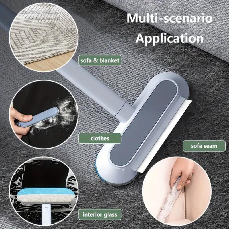 Washable Grooming Tool Forfurniture,Extra-Long Handle, Reusable Pet Hair Remover Brush Multi,Functional Lint Cleaner for Cat&Dog Hair, Clothes, Bedding,Carpets &Window Screens,Sofa.